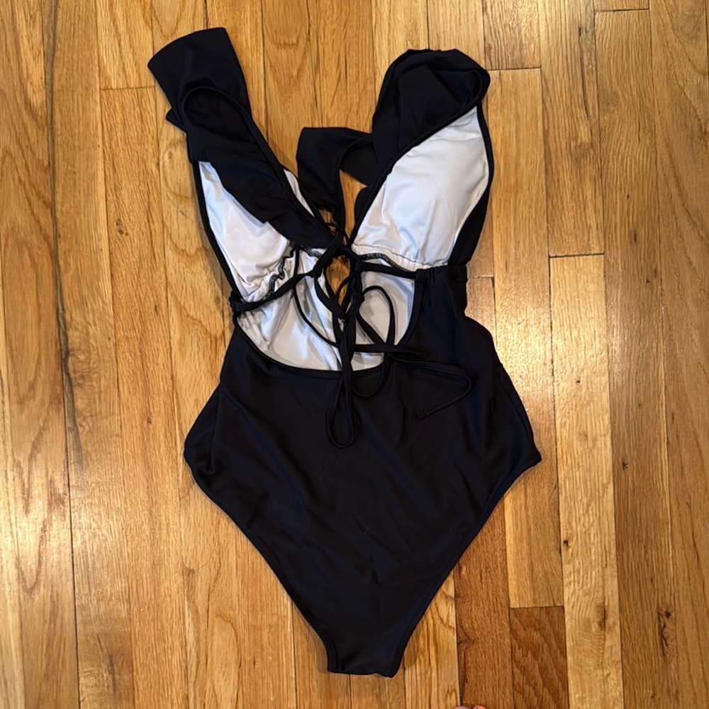 Black One-Piece Swimsuit - Picture 3 of 3